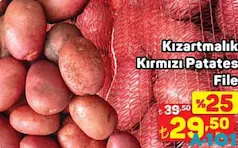 KIZARTMALIK KIRMIZI PATATES FİLE KG fiyat ve kampanya bilgisi